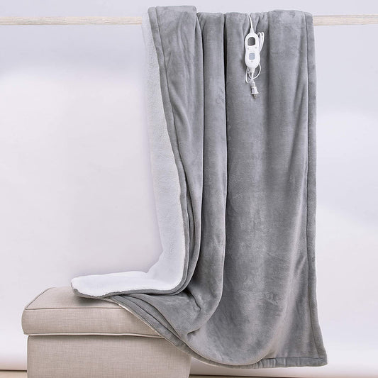 Mirelli Heated thick sherpa single throw blanket