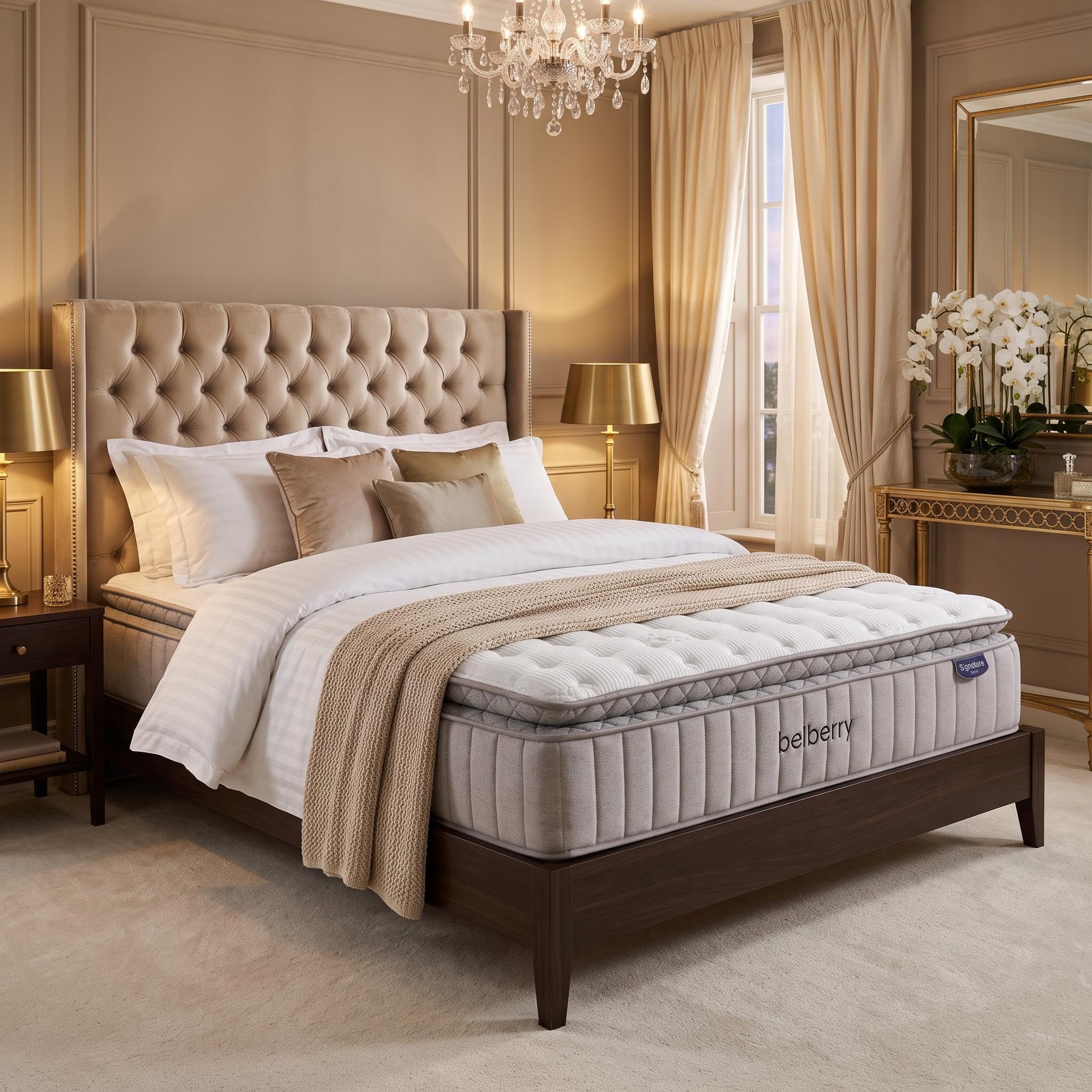 Belberry Signature 34cm Pillowtop Med/Firm Hybrid Pocket Spring Reversible Queen Mattress (Copy)