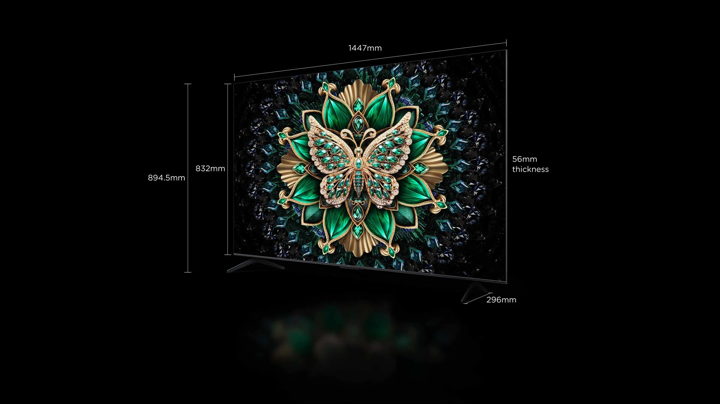 TCL 65C6K - 65 inch Premium QD-Mini LED Tv - Certified refurbished